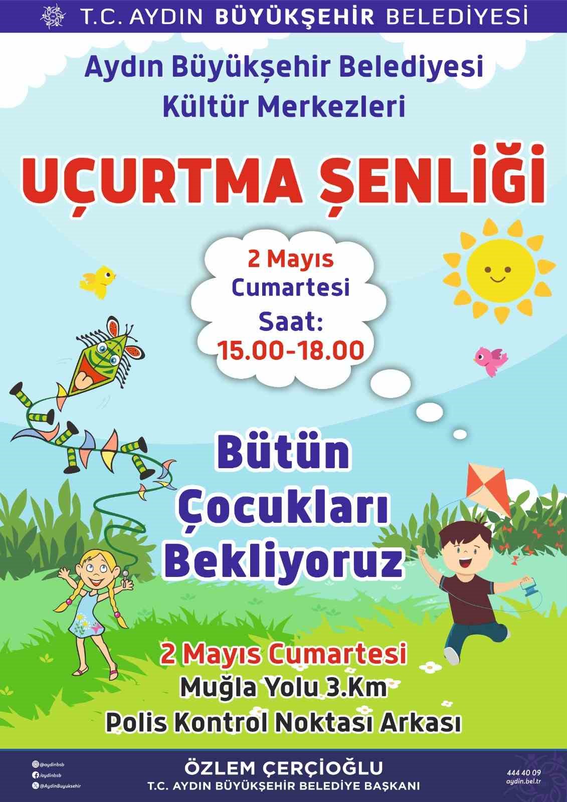 Başkan Çerçioğlu çocukları uçurtma şenliğine davet etti.