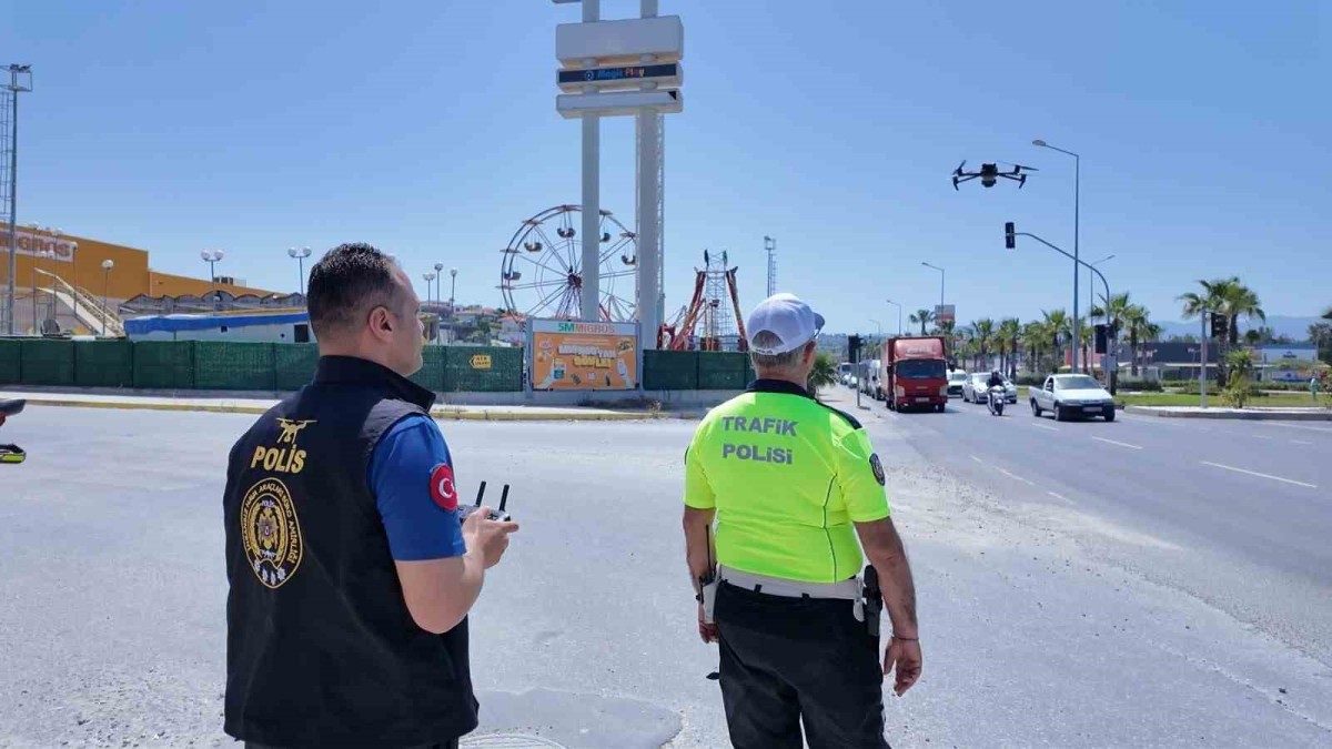 KUŞADASI'NDA HAVADAN TRAFİK DENETİMLERİ SIKILAŞTIRILDI 