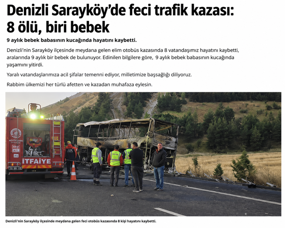 ALEV TOPUNA DÖNEN OTOBÜSTE CAN PAZARI: 9 AYLIK BEBEK BABASININ KUCAĞINDA HAYATINI KAYBETTİ