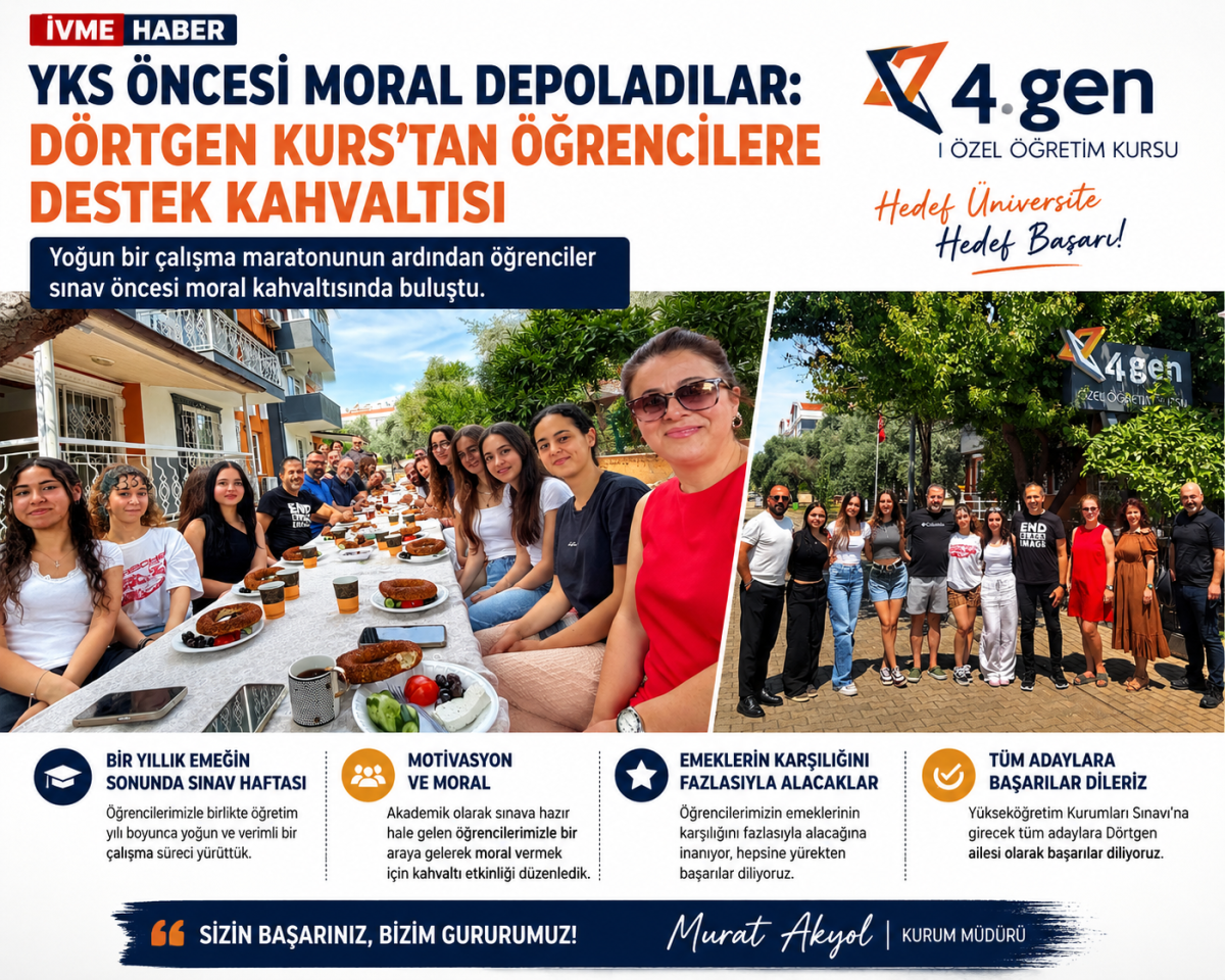 YKS Öncesi Moral Depoladılar: Dörtgen Kurs’tan Öğrencilere Destek Kahvaltısı Sınav Maratonunun Finalinde Motivasyon Buluşması