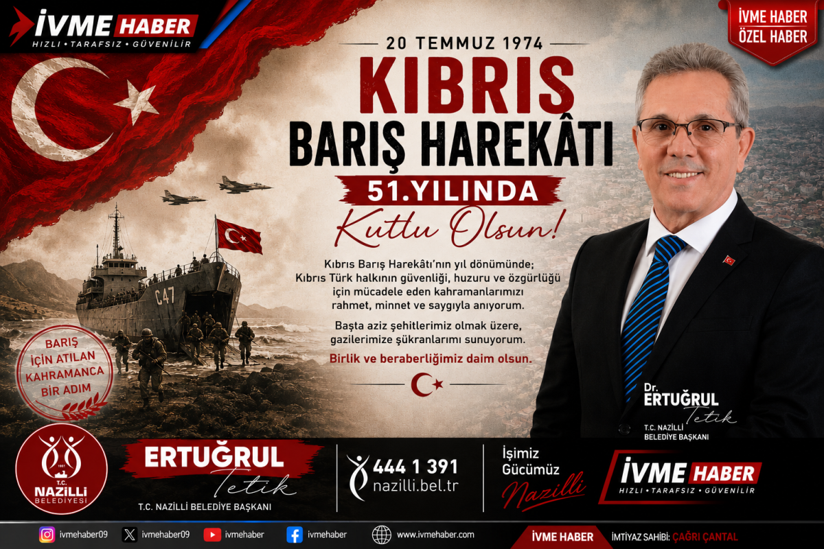 BAŞKAN ERTUĞRUL TETİK'TEN KIBRIS BARIŞ HAREKÂTI'NIN 52. YIL DÖNÜMÜNDE ANLAMLI MESAJ