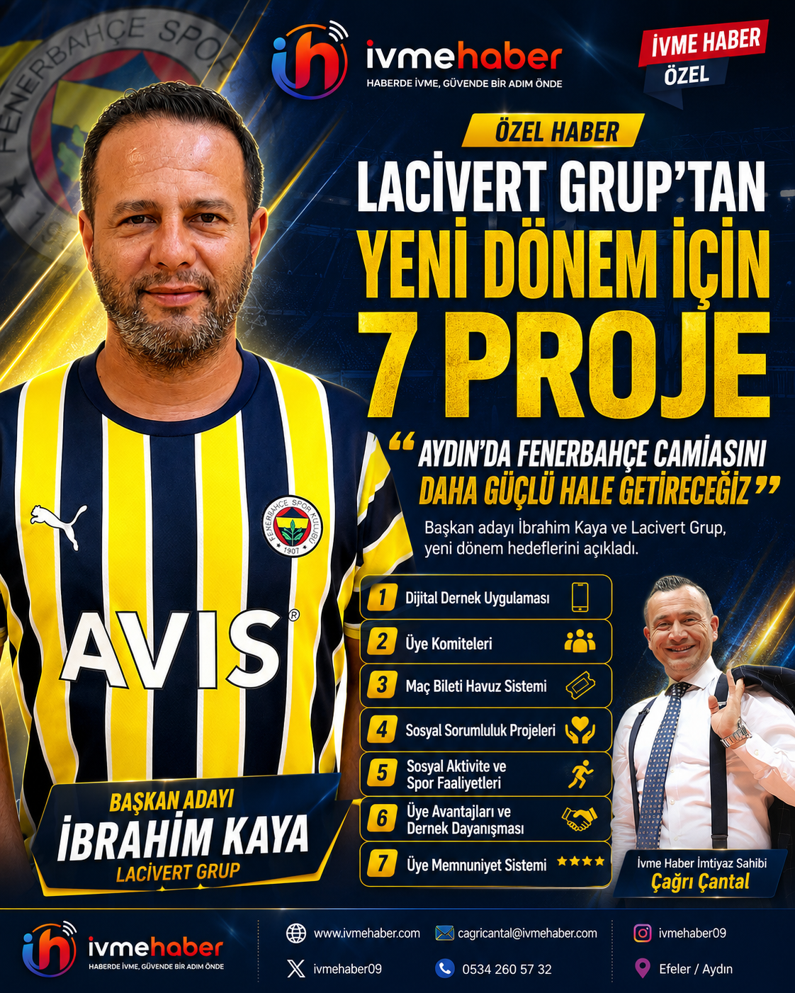 LACİVERT GRUP’TAN YENİ DÖNEM İÇİN 7 PROJE: “AYDIN’DA FENERBAHÇE CAMİASINI DAHA GÜÇLÜ HALE GETİRECEĞİZ”