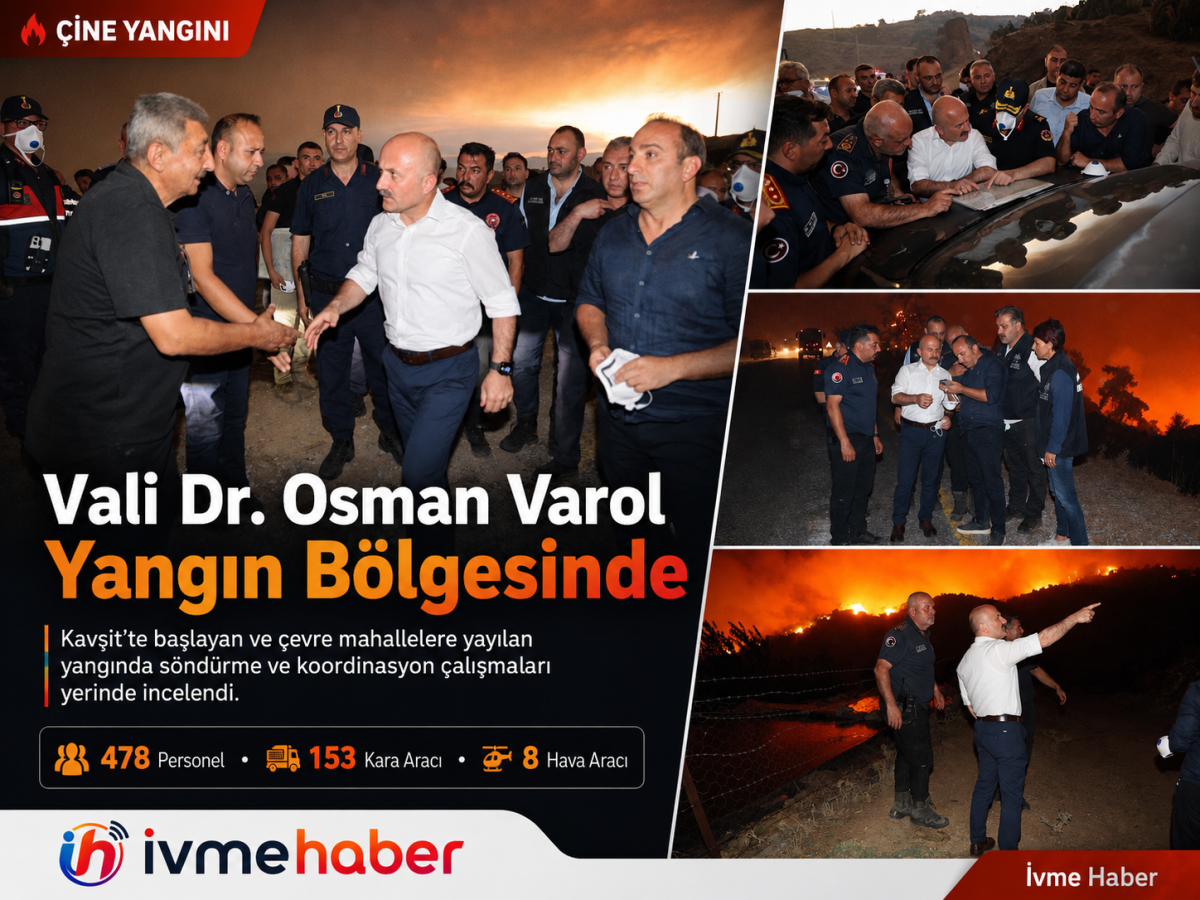 Vali Dr. Osman Varol Çine’de Yangın Bölgesinde: Devletin Tüm İmkânları Seferber Edildi