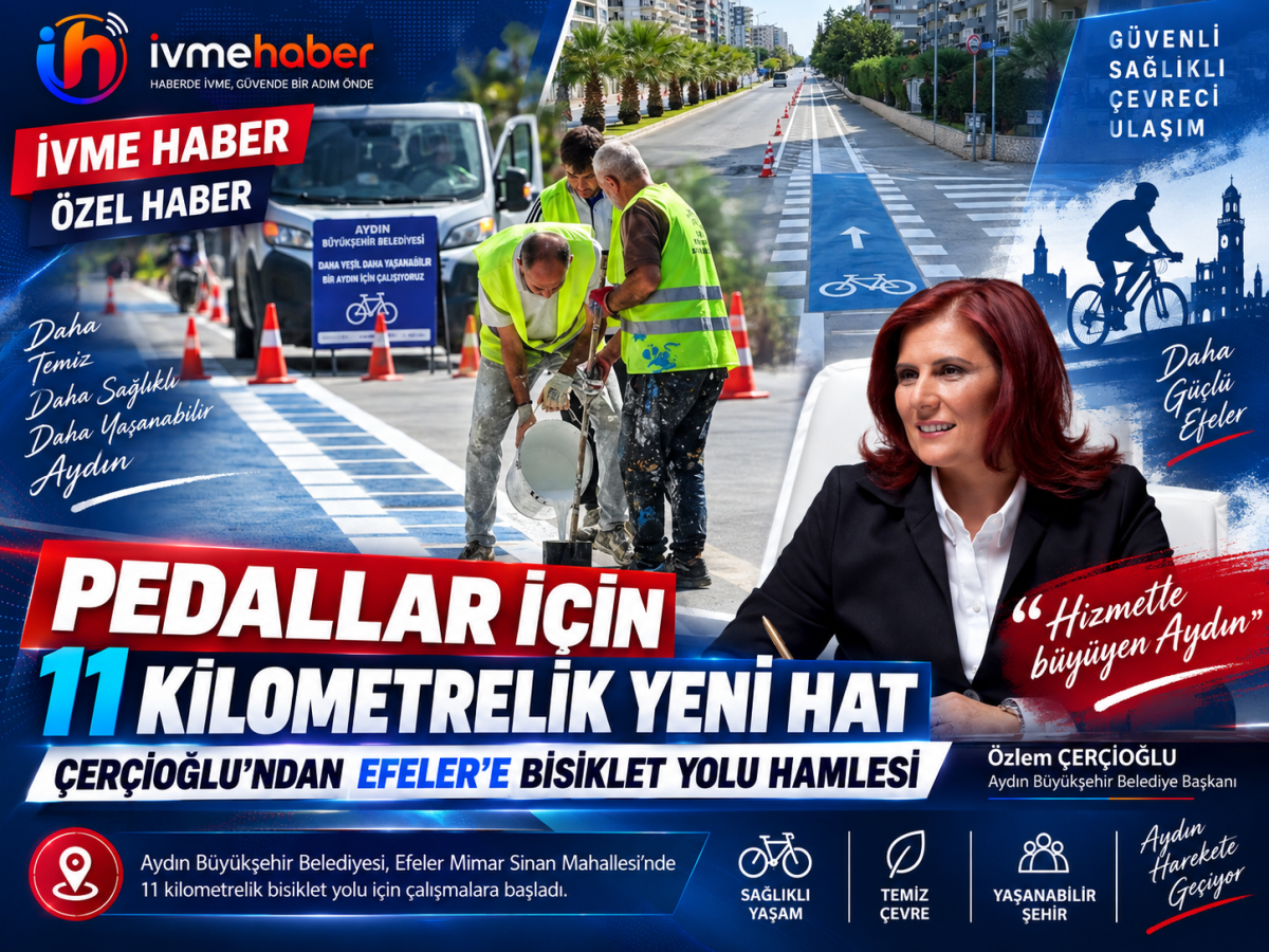 ASFALTIN YANINA İKİ TEKERLİ YENİ BİR HAT: ÇERÇİOĞLU AYDIN’IN ULAŞIM HARİTASINA 11 KİLOMETRELİK İMZA ATIYOR