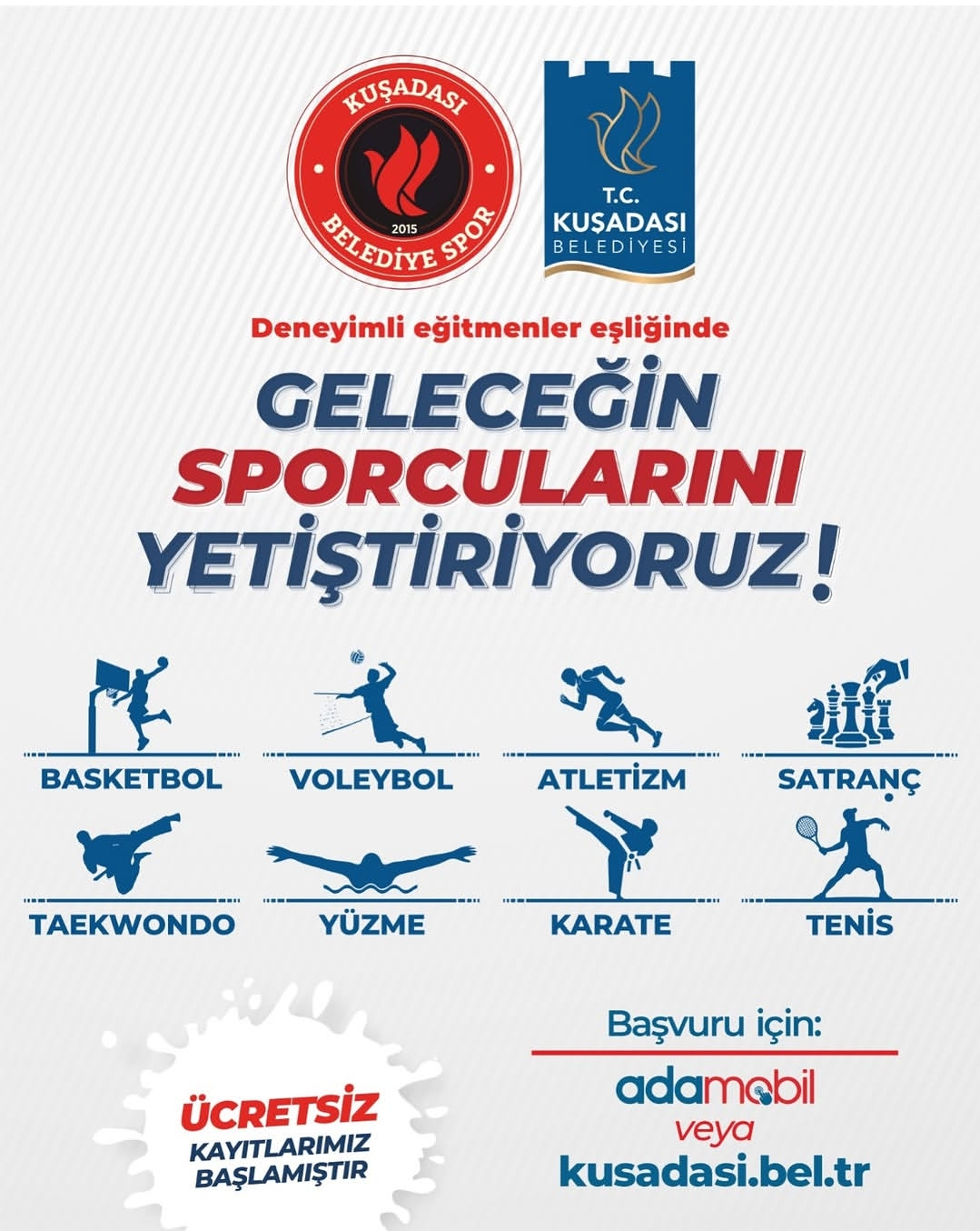 Kuşadası Belediyesi’nden Geleceğin Sporcularına Büyük Fırsat!  Ücretsiz Spor Kursları İçin Kayıtlar Başladı
