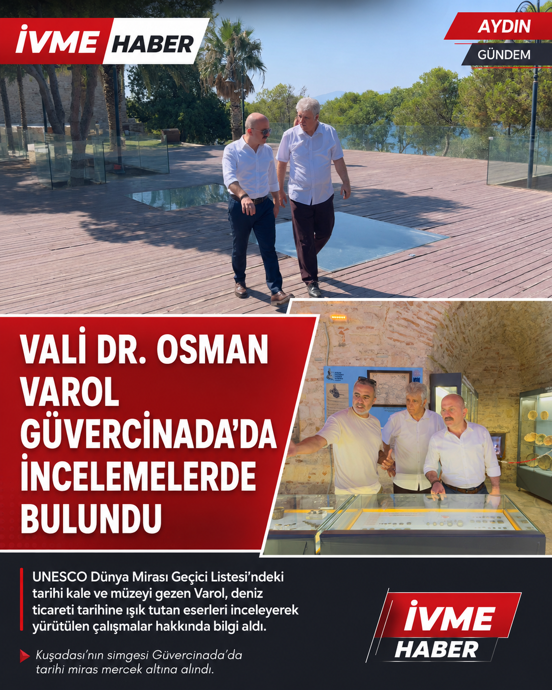 VALİ DR. OSMAN VAROL’DAN GÜVERCİNADA’DA TARİHİ İNCELEME
