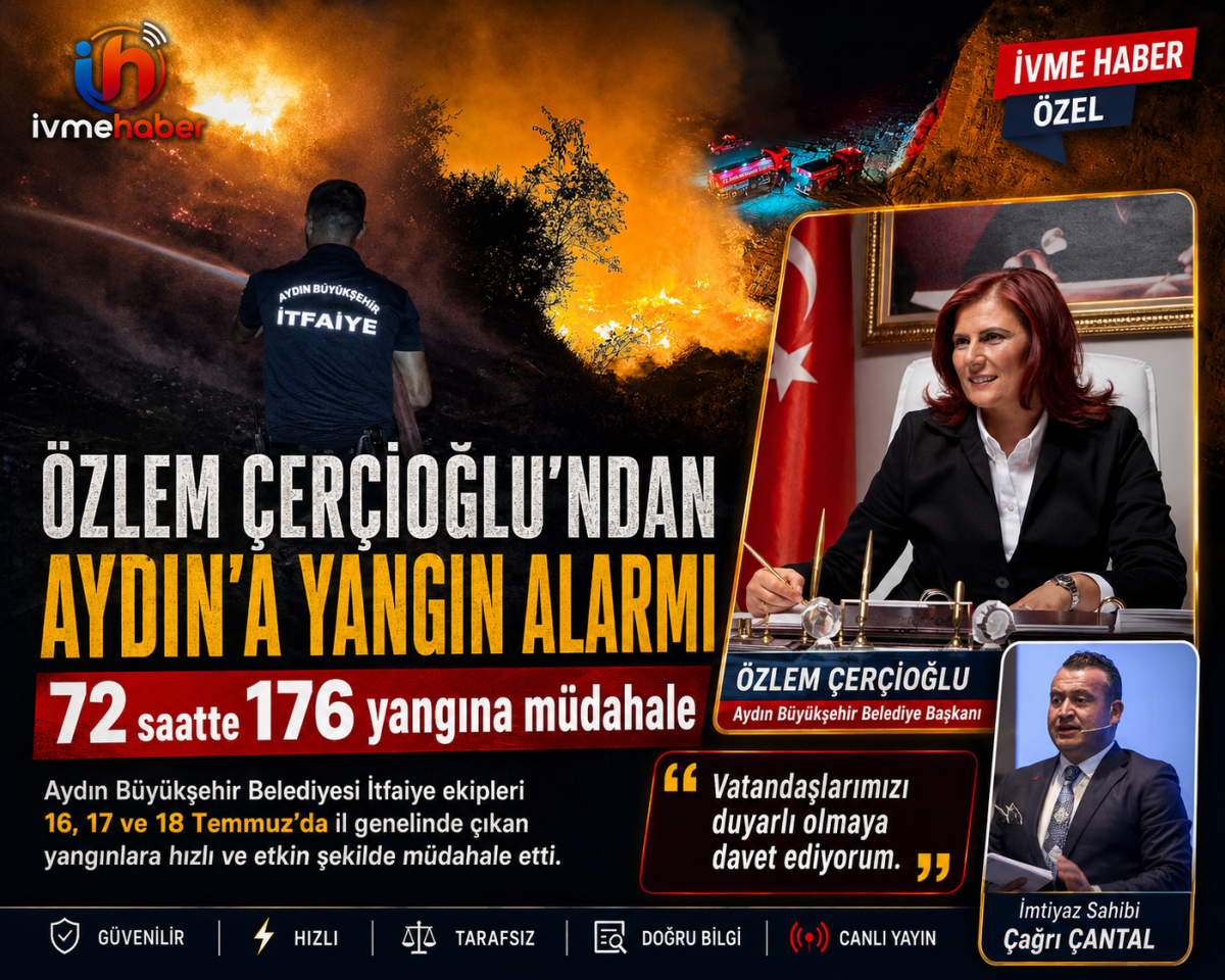 ÖZLEM ÇERÇİOĞLU’NDAN AYDIN’A YANGIN ALARMI: 72 SAATTE 176 MÜDAHALE