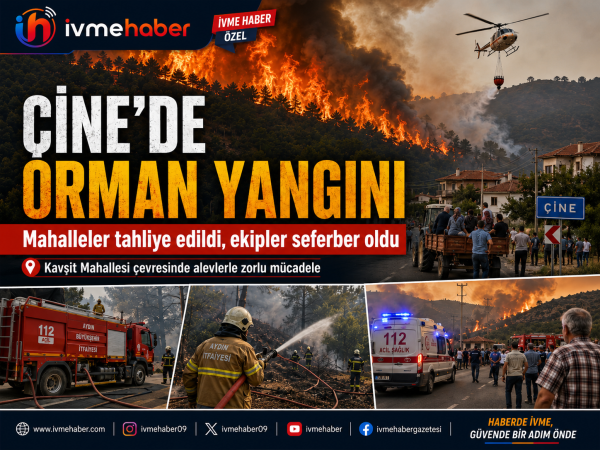 Çine’de Alevlerle Zorlu Mücadele: Evler Zarar Gördü, Mahalleler Tahliye Edildi