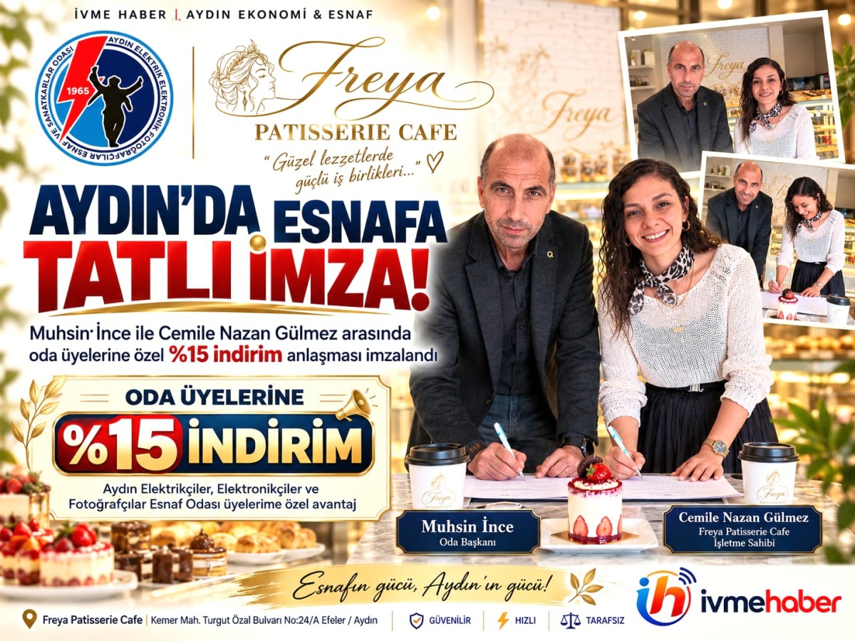 AYDIN’DA ESNAFA TATLI İMZA! MUHSİN İNCE VE CEMİLE NAZAN GÜLMEZ’DEN YÜZDE 15’LİK AYRICALIK