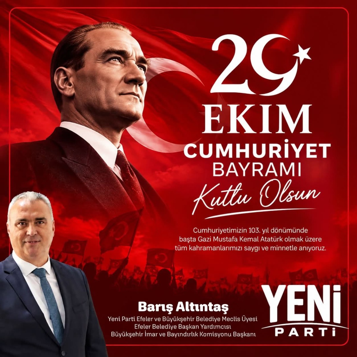 BİR MİLLETİN KADERİNİ DEĞİŞTİREN IŞIK: CUMHURİYET 103 YAŞINDA!
