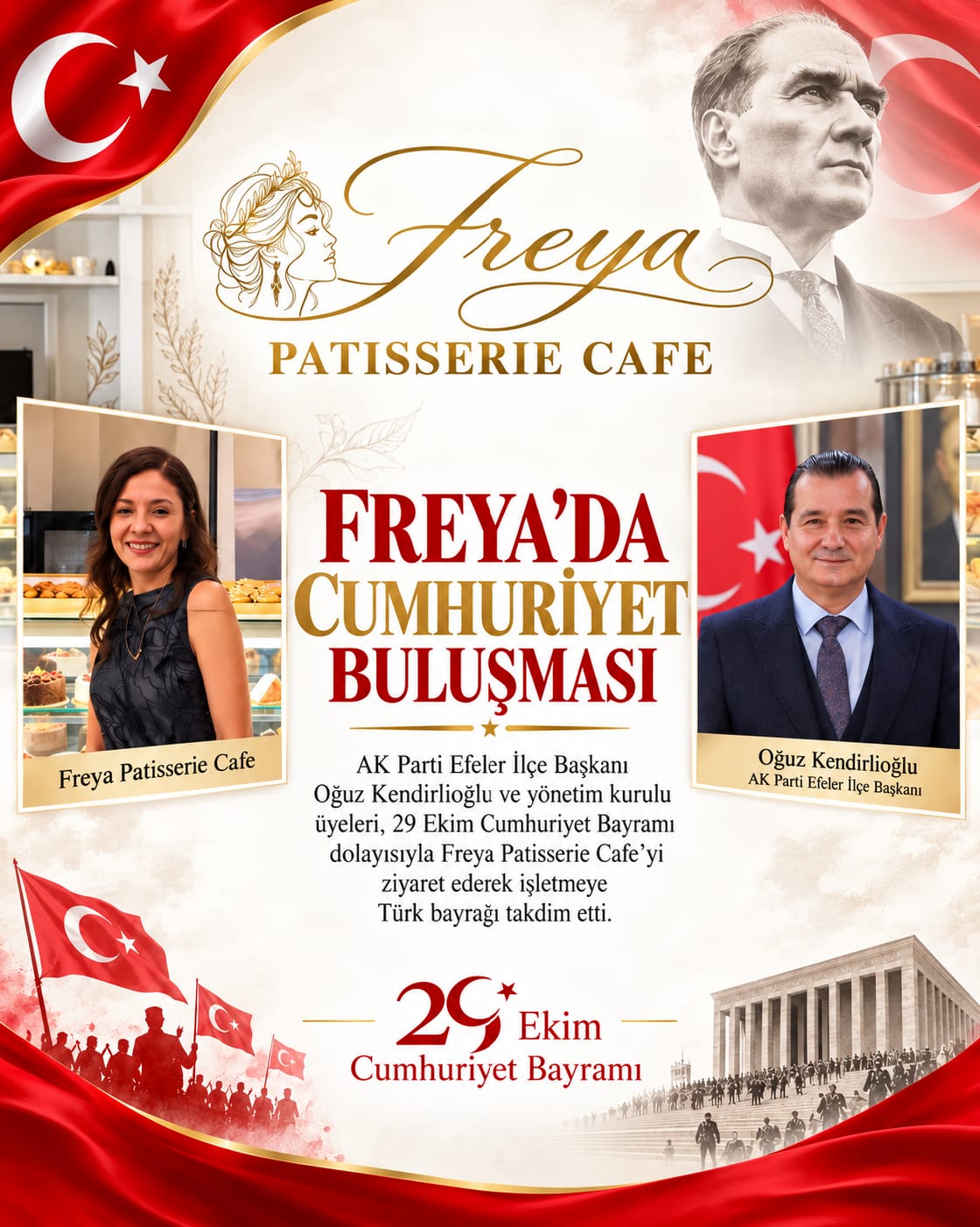 BİR BAYRAK, BİN GURUR! CUMHURİYET’İN 103. YILINDA FREYA’DA ANLAMLI BULUŞMA
